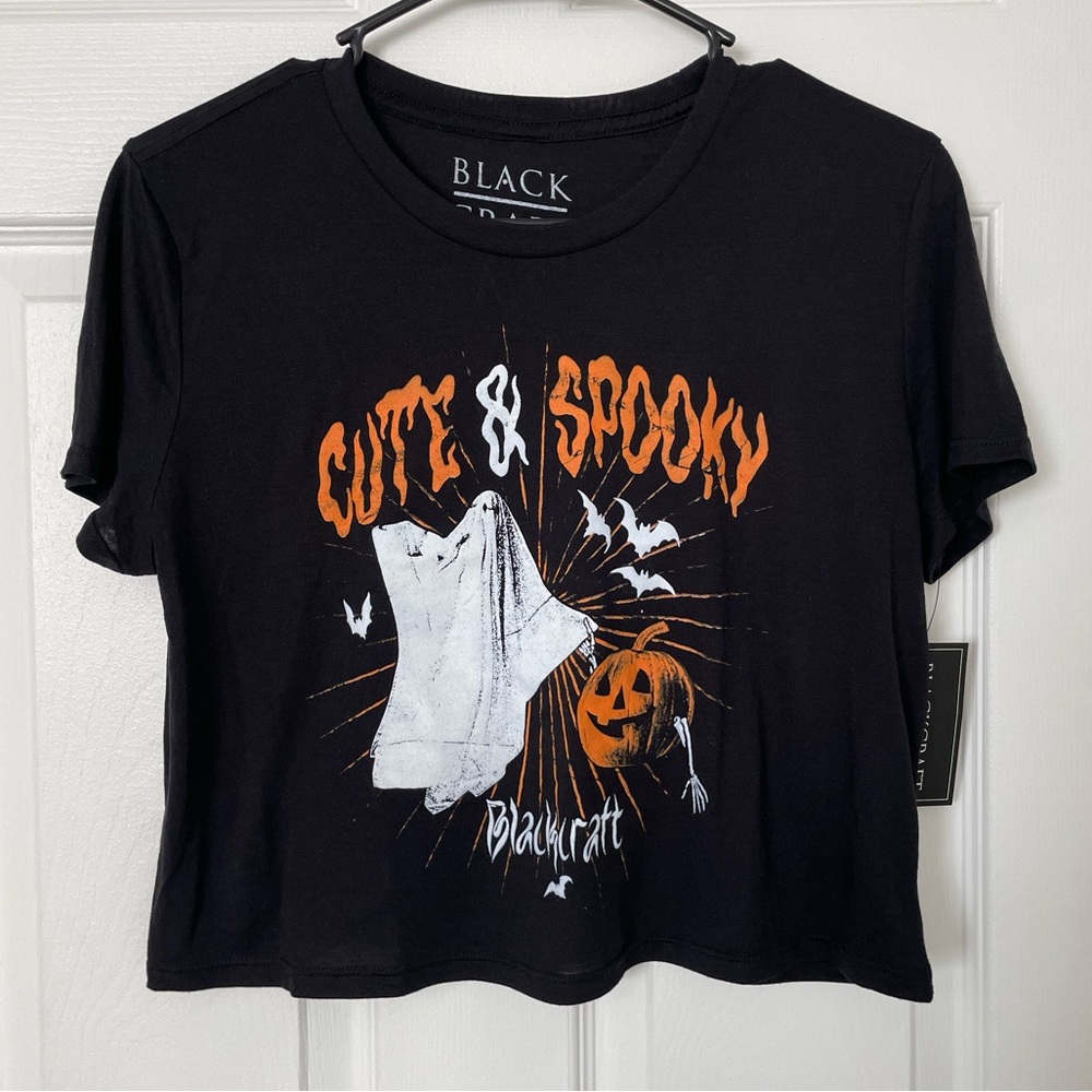Blackcraft Cult | Cute & Spooky Flowy Crop Tee